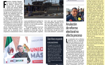 Portada Región Centro [7 de enero de 2023] AHMSA adeuda millones a Pemex; Coahuila consolida educación con el magisterio: MARS y más …