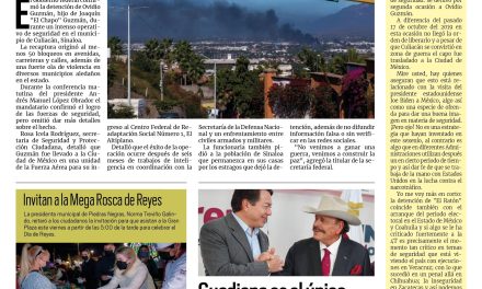 Portada Región Fronteriza [6 de enero de 2023] Detienen a Ovidio ‘N’, hijo de ‘El Chapo’; Canaco y FGJE firman convenio de seguridad y más…