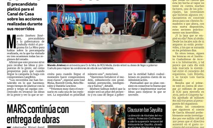 Portada RCG Media [31 de enero de 2023] Manolo Jiménez llevará a Coahuila al siguiente nivel; MARS continúa con entrega de obras y más…