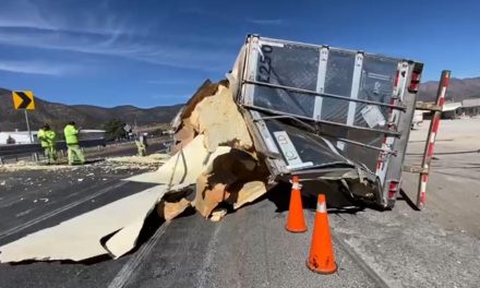 Vuelca camión cargado de coliflor sobre la Carretera 57