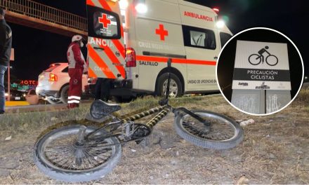 Saltillo: Embiste a ciclista que circulaba en ciclovía sobre bulevar Fundadores