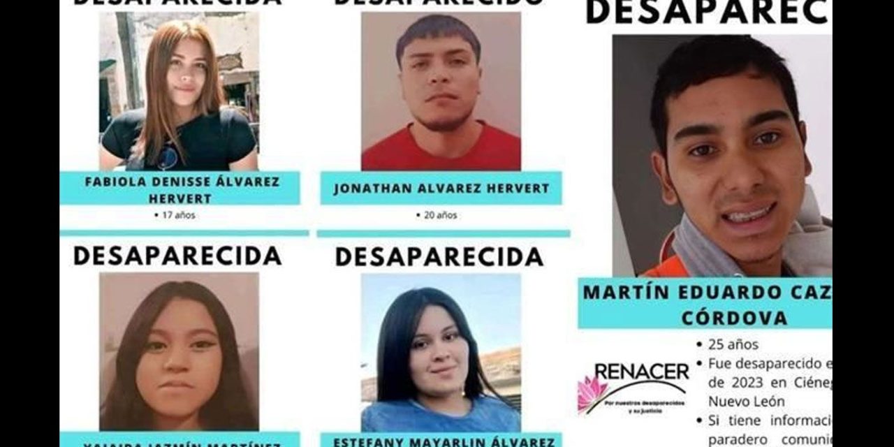 Se reporta la desaparición de cinco jóvenes en Nuevo León