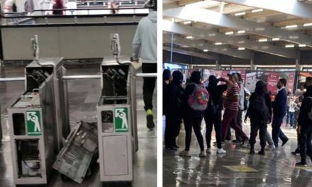 Grupos de feministas hacen destrozos y pintas en Metro Cuatro Caminos de la CDMX