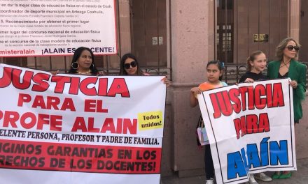 Piden liberación del maestro Alain “N”.
