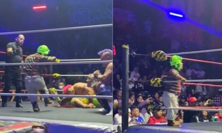 Medio Metro deja el ‘puro cabeceo’ para ingresar en la lucha libre (video)
