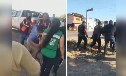 Hombre lanza solvente a funcionaria de Oaxaca e intenta encenderle fuego; lo dejan libre