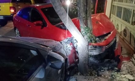 Se estrella contra casa y huye en fraccionamiento Magisterio Sección 38 de Saltillo