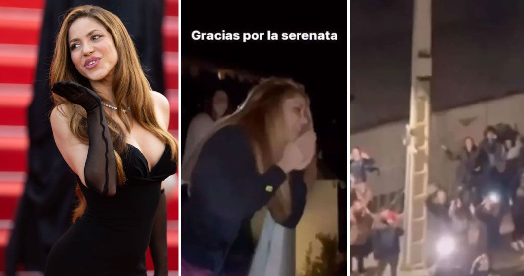 Shakira agradece serenata que sus fans le llevaron a su casa