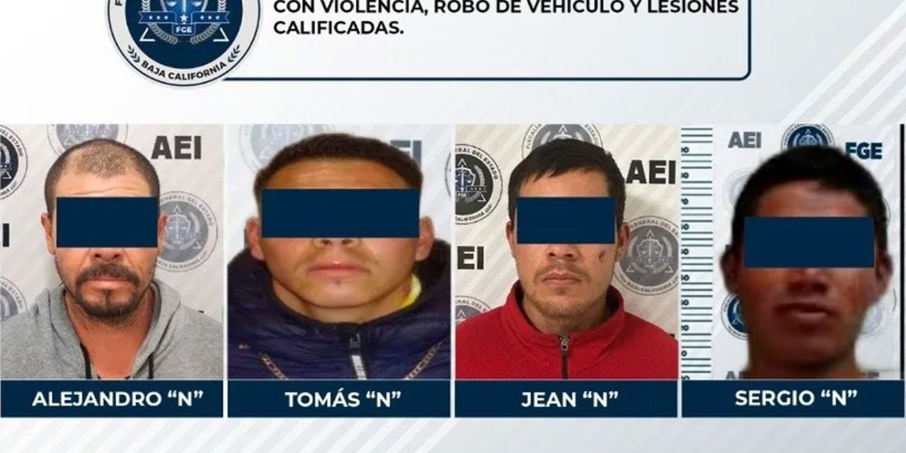 Capturan a cuatro prófugos de la ley en Tijuana