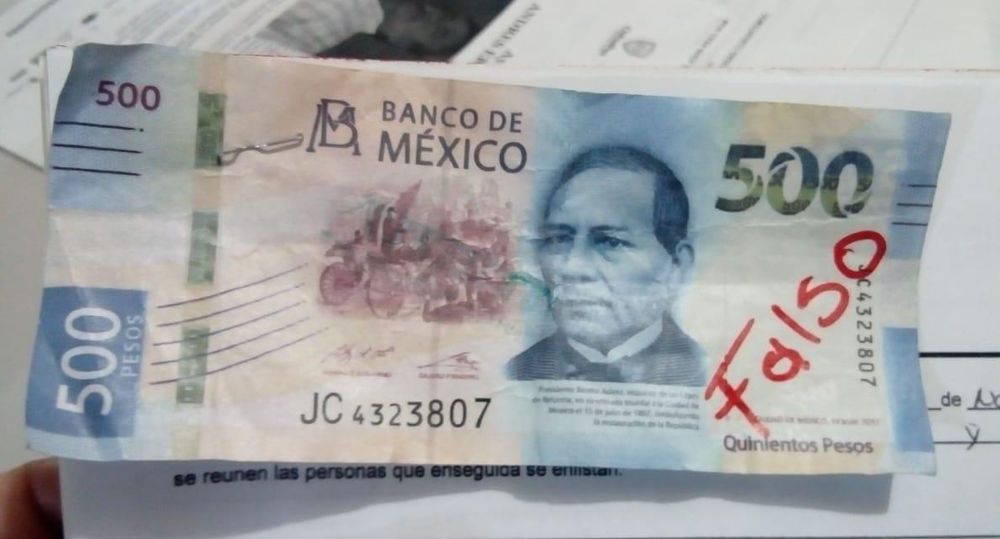 Detectan billetes falsos de 500 pesos en Sabinas