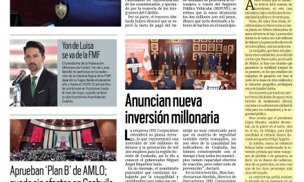 Portada RCG Carbonífera [23 de febrero de 2023] Recaudan en Sabinas 5 mdp; movilización de bomberos tras volcadura de pipa y más