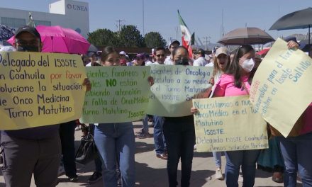 En riesgo pacientes oncológicos; exigen atención médica por parte del ISSSTE Saltillo
