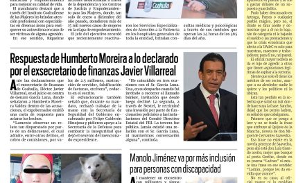 Portada RCG Media [7 de febrero de 2023] Coahuila brinda atención profesional a mujeres; respuesta de Humberto Moreira a lo declarado por el exsecretario de finanzas Javier Villareal y más…