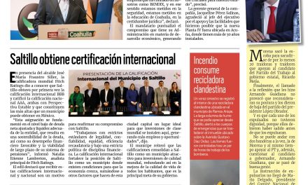 Portada RCG Media [16 de febrero de 2023] Anuncian inversión millonaria para Acuña; Saltillo obtiene certificación internacional y más