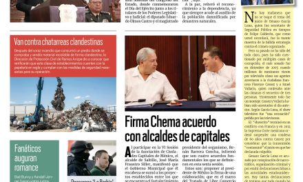 Portada RCG Media [18 de febrero de 2023] MARS resalta importancia del Ejército Mexicano; Firma Chema acuerdo con alcaldes de capitales y más…