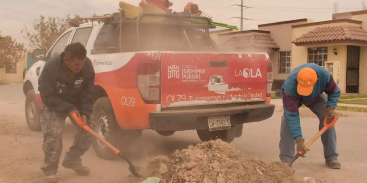 Mantienen acciones de limpieza en colonias  de Torreón