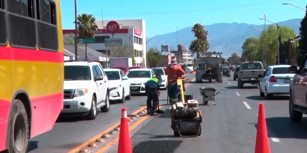 Continúa programa de bacheo en Saltillo
