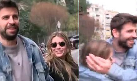 Video: Clara Chía se estampa con anuncio mientras paseaba con Piqué