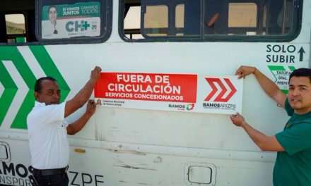 Retiran cuatro unidades en mal estado; en Ramos va en serio la modernización del transporte