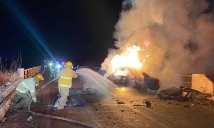 Mueren dos personas calcinadas en un accidente en la carretera 57