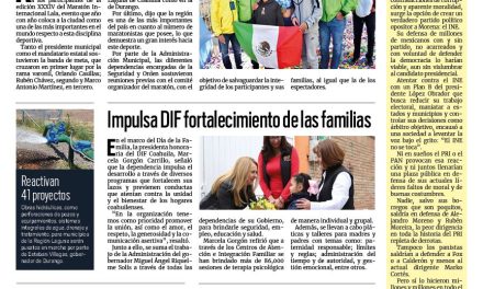 Portada RCG Media Región Laguna [6 de marzo de 2023] Alcalde recibe en la meta a corredores; Garantizan derechos humanos de migrantes y más