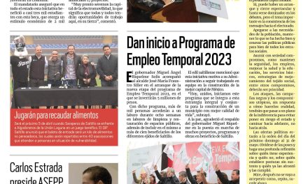 Portada RCG Media [30 de marzo de 2023] MARS entrega becas a universitarios coahuilenses; dan inicio a Programa de Empleo Temporal 2023 y más…