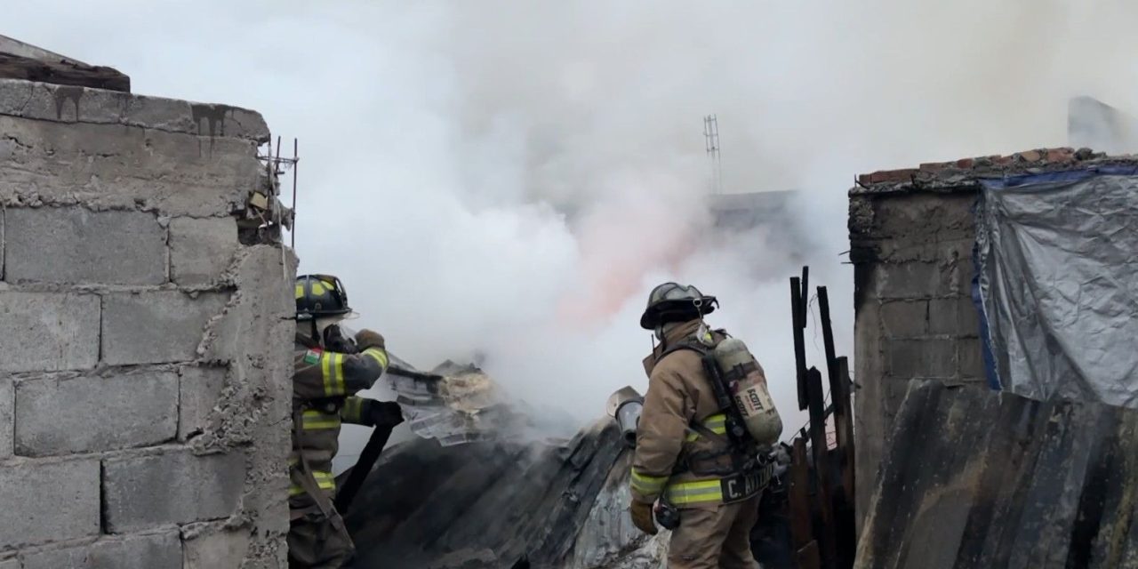 Arde tejaban en colonia Anáhuac de Saltillo