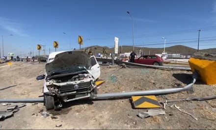 Carambola de 6 vehículos deja una persona lesionada en la Saltillo-Monterrey
