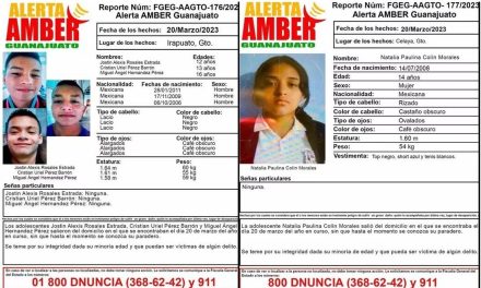 Cuatro adolescentes desaparecen en Guanajuato
