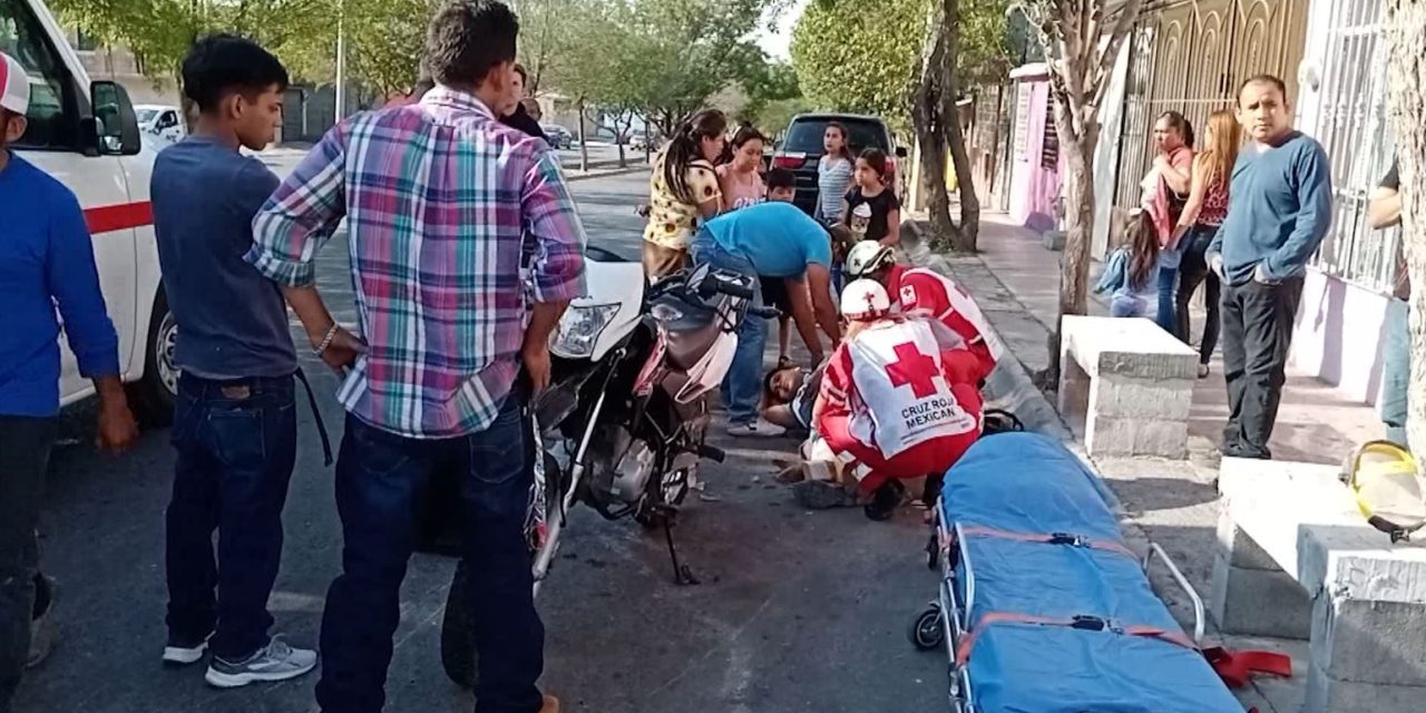 Saltillo: Conductor le quitó el derecho de paso a motociclista