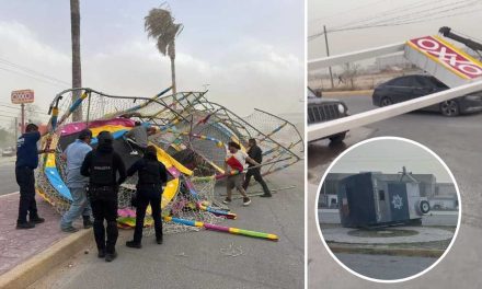 Múltiples reportes de daños por viento de hasta 120km/h en Acuña y Piedras Negras