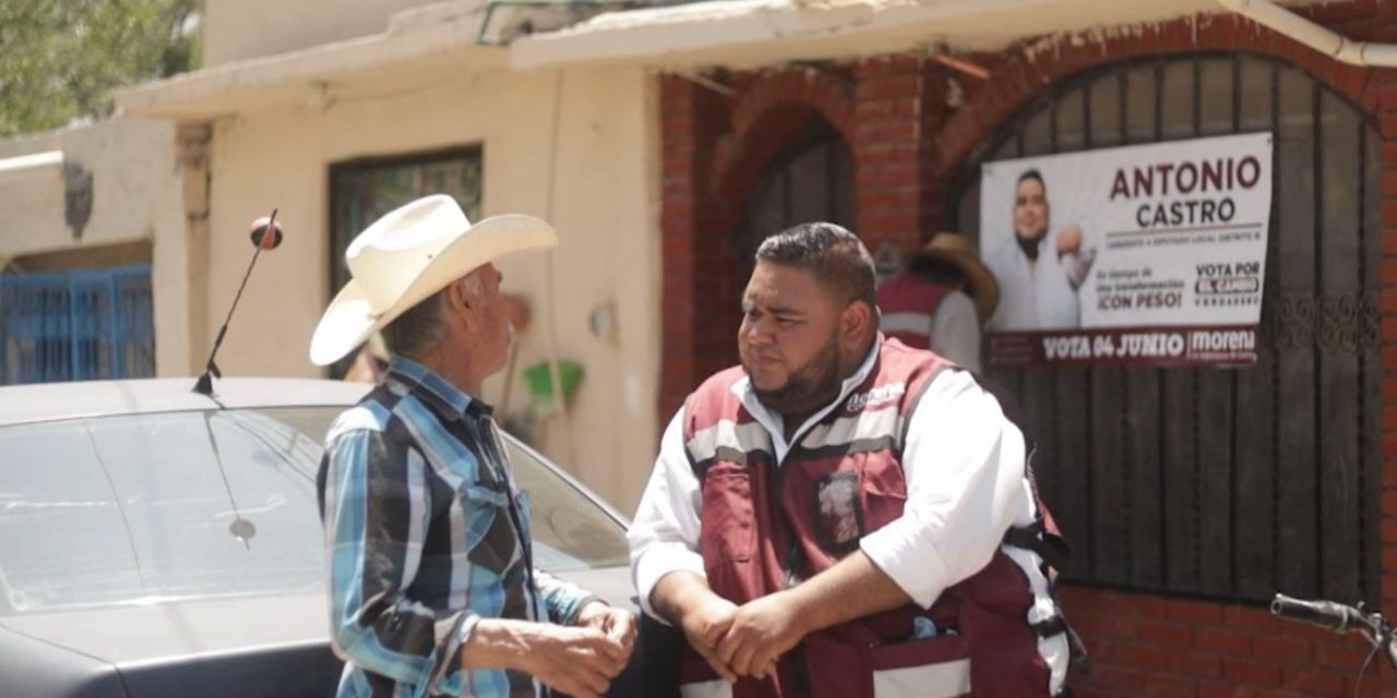 Recorre Antonio Castro distrito 16; lleva propuestas de cambio y urbanización para el sur de Saltillo