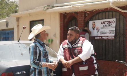 Recorre Antonio Castro distrito 16; lleva propuestas de cambio y urbanización para el sur de Saltillo