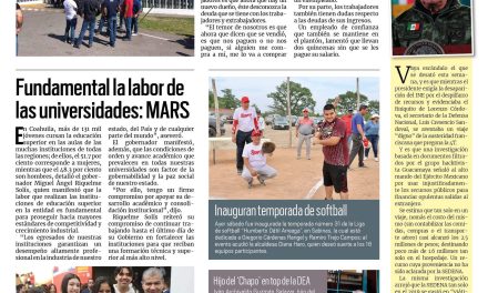Portada RCG Carbonífera [23 de abril de 2023] Hay incertidumbre en plantón de Minosa; inauguran cuadrangular deportivo y más…