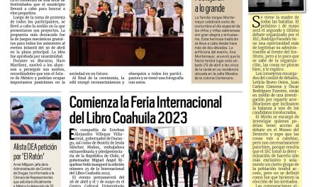 Portada RCG Carbonífera [29 de abril de 2023] Instalan Cabildo Infantil en Sabinas; alistan entrega de apoyos y más…
