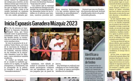 Portada RCG Carbonífera [30 de abril de 2023] Refrenda MARS compromiso con familiares de desaparecidos; el coahuilense Julio Galán invade MARCO y más…