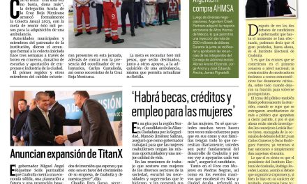 Portada RCG Fronteriza [21 de abril de 2023] Inician colecta de la Cruz Roja; analizan proyectos Ayuntamiento de Acuña y Canacintra y más…
