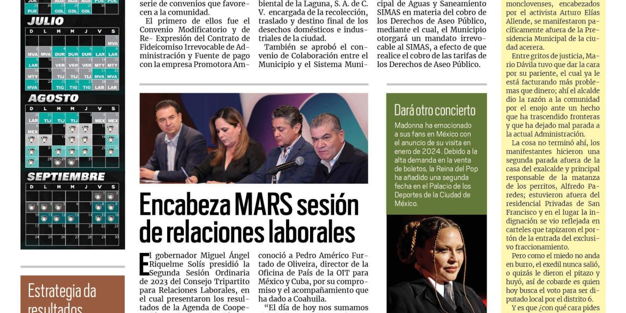 Portada RCG Fronteriza [22 de abril de 2023] Aprueban propuesta en sesión ordinaria; Promueven campañas antidrogas y más…