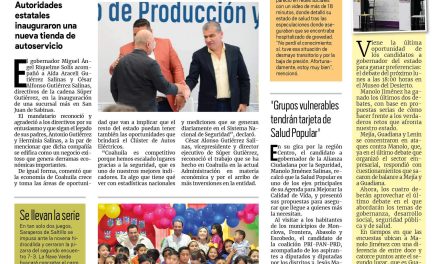 Portada RCG Fronteriza [27 de abril de 2023] Crecen cadenas mercantiles en Coahuila; invitan a jóvenes a participar en votaciones y más…