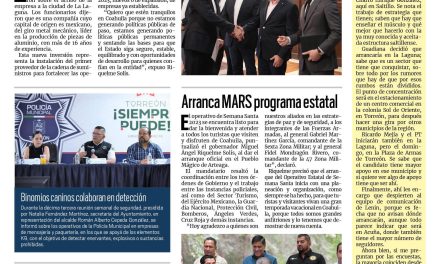 Portada Región Laguna [1 de abril de 2023] Anuncian llegada de Norcast a Torreón; dependencias trabajarán en Semana Santa y más…