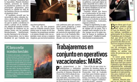 Portada RCG Media [4 de abril de 2023] Manolo Jiménez presenta la ‘Agenda para Mejorar Coahuila’; trabajaremos en conjunto en operativos vacacionales: MARS y más…