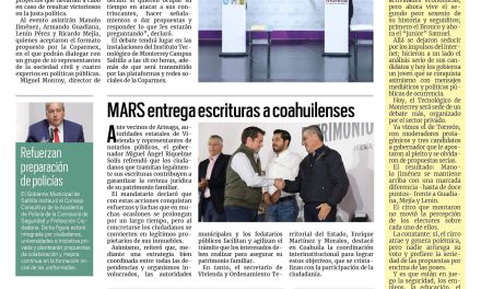 Portada RCG Media [19 de abril de 2023] Candidatos sostendrán segundo debate; MARS entrega escrituras a coahuilenses y más…