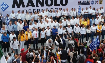 Líderes nacionales de partidos que integran la alianza dan apoyo a Manolo
