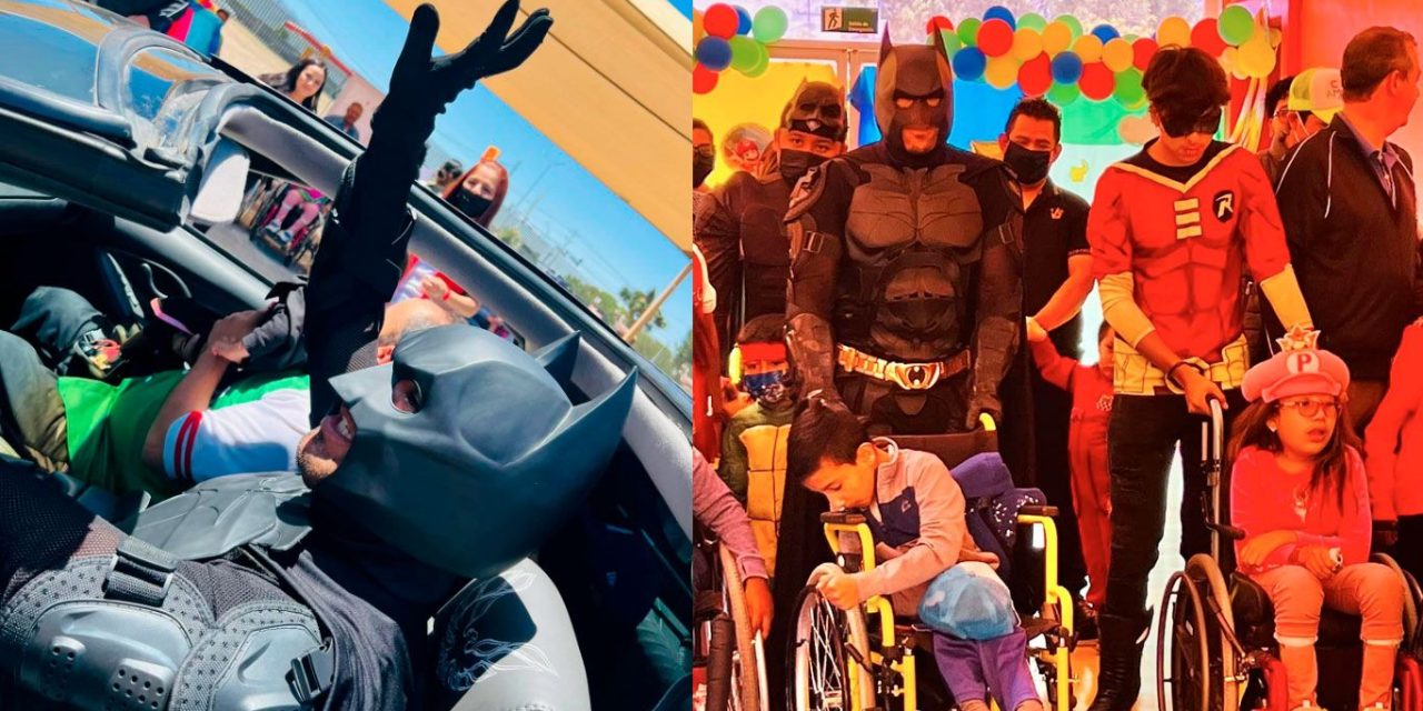 Batman con causa lleva alegría a los niños saltillenses