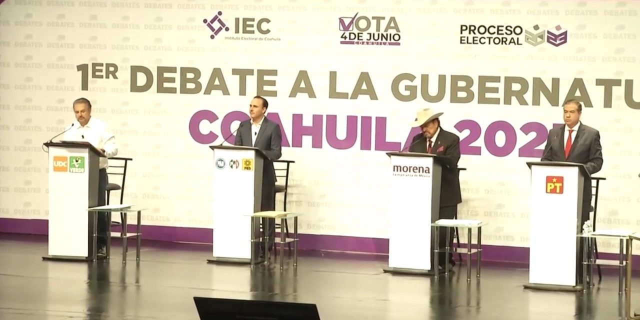 Candidatos al Gobierno del Coahuila presentan propuestas durante el Primer Debate