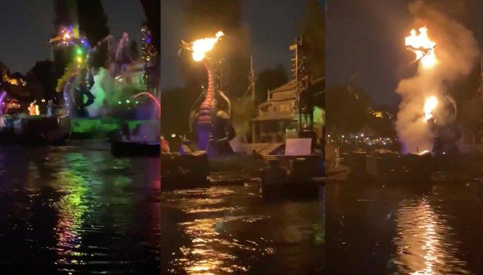 Video: Pánico en Disney luego de que se incendiara el dragón de la Bella Durmiente