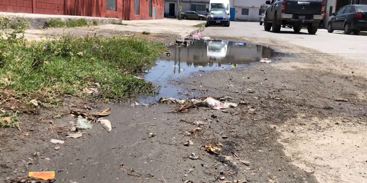 Piden padres de familia se revise una posible fuga de agua afuera de una escuela de Saltillo