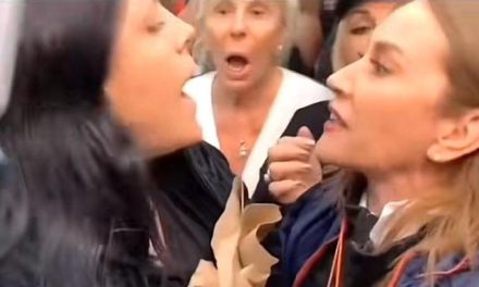 Video: Así fue la pelea entre la hija de Olivia Collins y una conductora de TV Azteca en el último adiós a Julián Figueroa