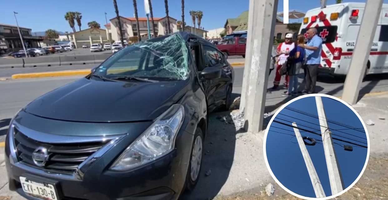 Saltillo: Se salva de milagro al destruir su vehículo en periférico LEA