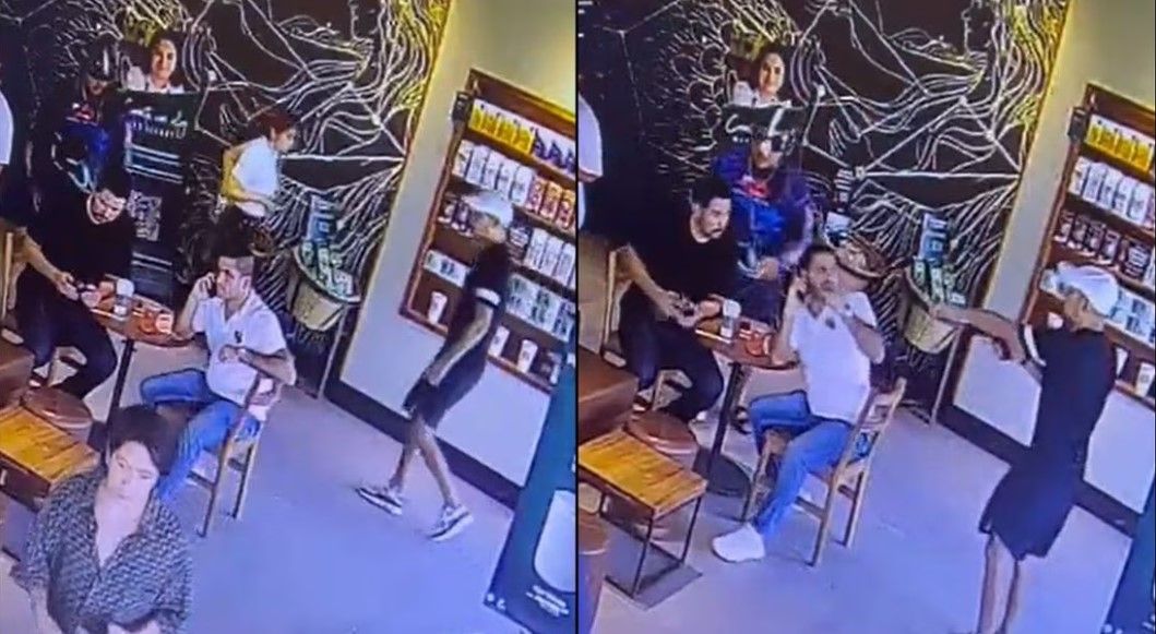 Video fuerte:  Así fue como dos hombres atacan a balazos a un empresario en un Starbucks de Tulum